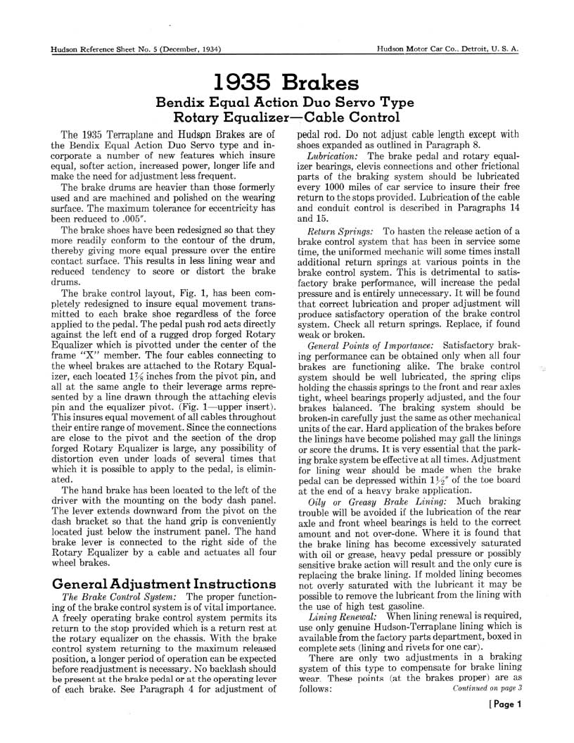 1935 Hudson Reference Sheets Page 9